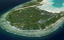 Aerial of Island of Kiribati