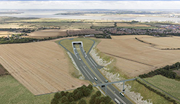A render of the proposed Lower Thames Crossing