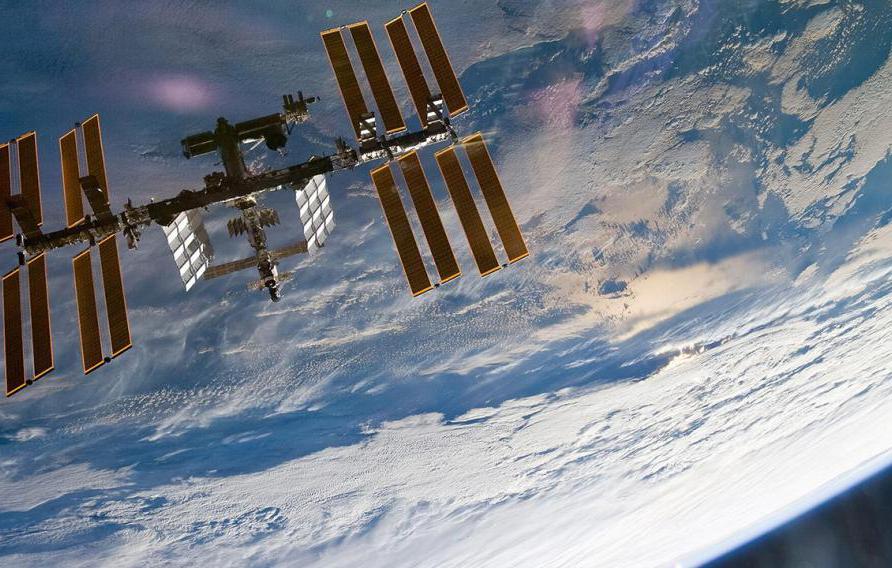 International 空间 Station orbiting the Earth